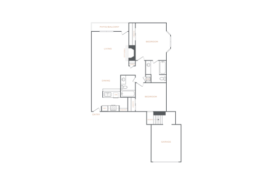 floor plan for a two bedroom apartment at The  Laney