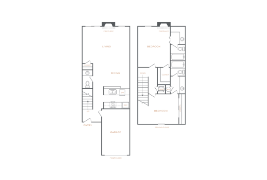 floor plan for the two bedroom apartment at The  Laney